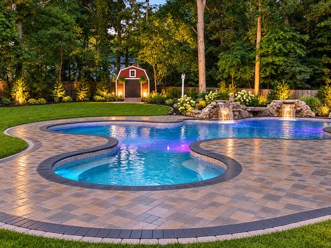 JNH Masonry luxury backyard project